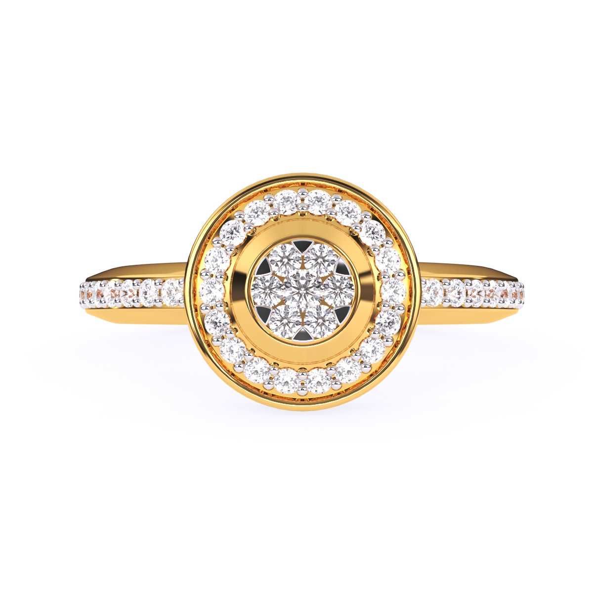 Dazzel Diamond Cluster Fancy Ring